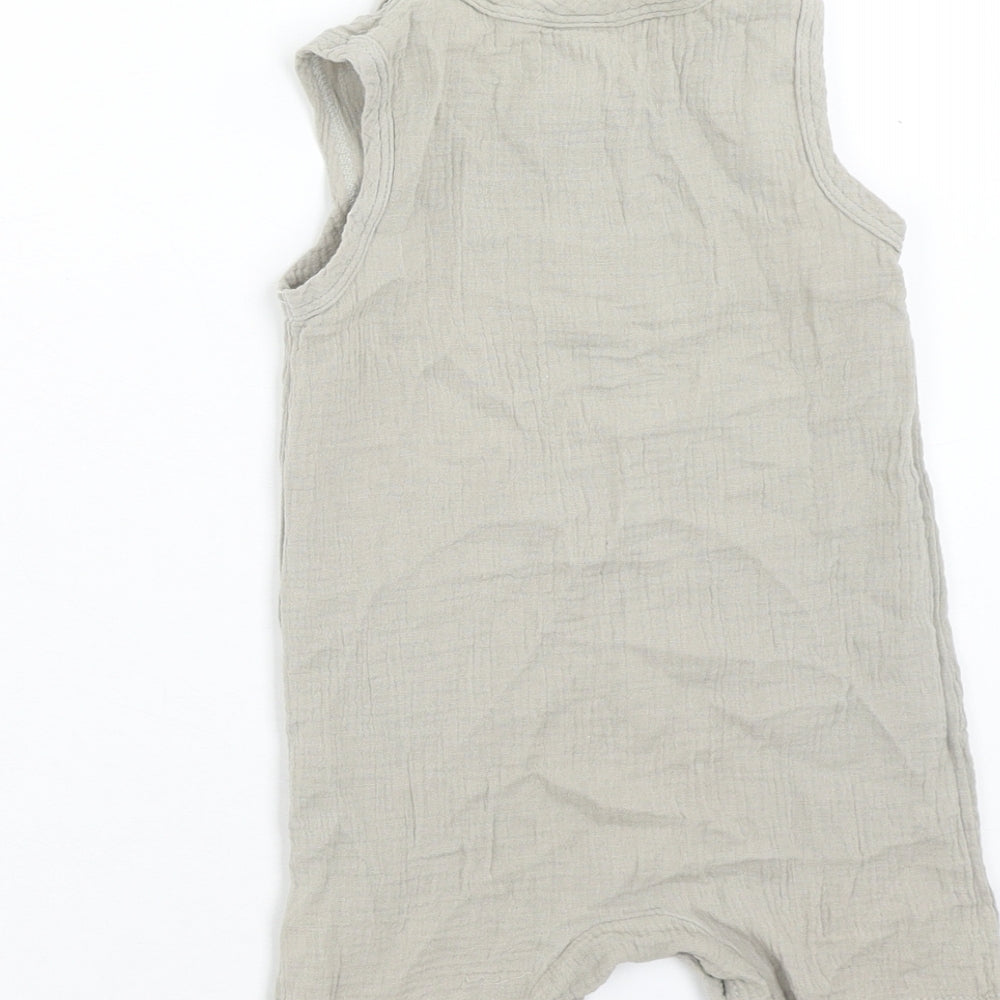 SheIn Girls Green Cotton Romper One-Piece Size 18 Months Button