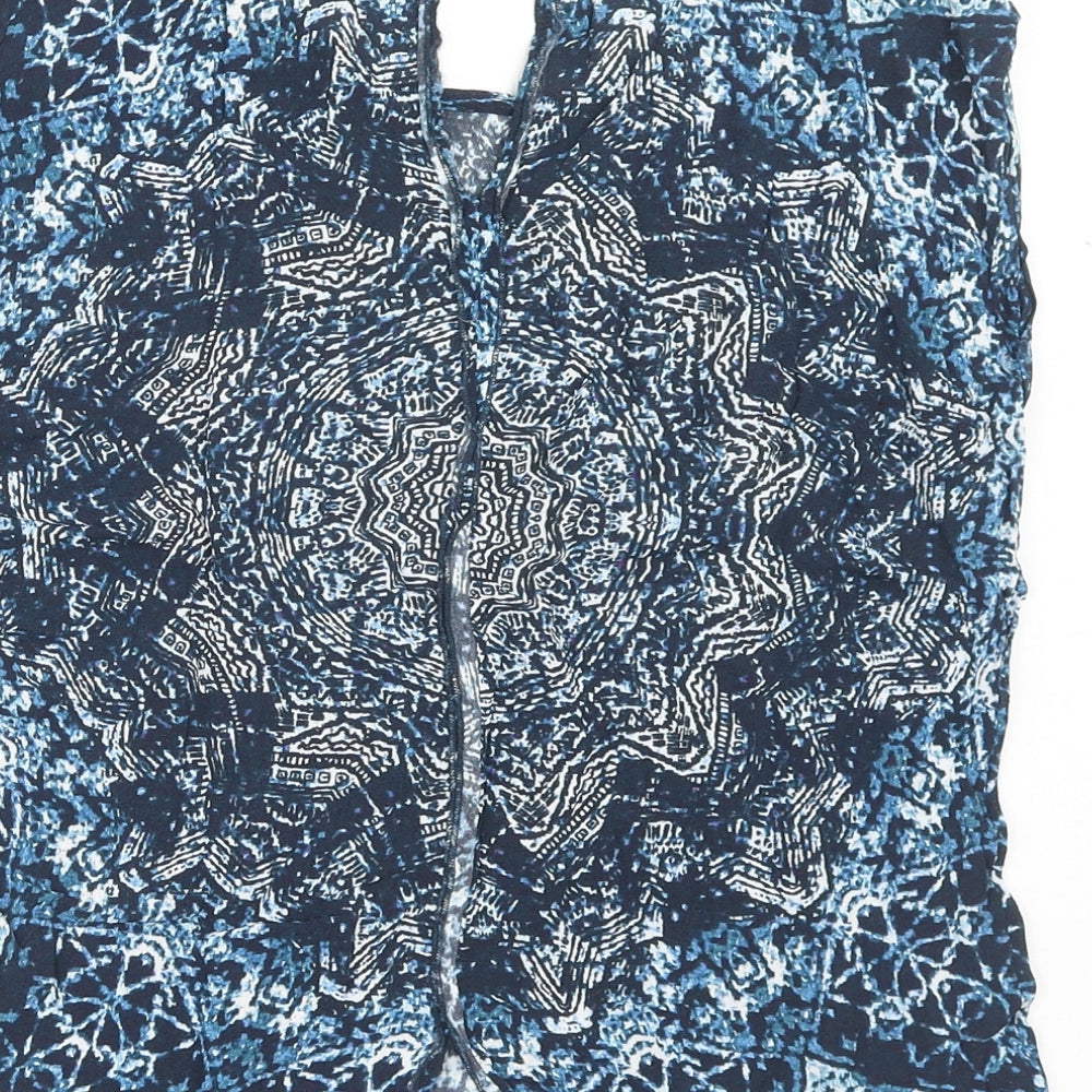 Womens UK Size S Label Lab Blue Basic Blouse