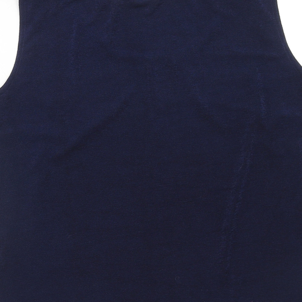 Collection Womens Blue Polyester Basic Tank Size 20 Round Neck