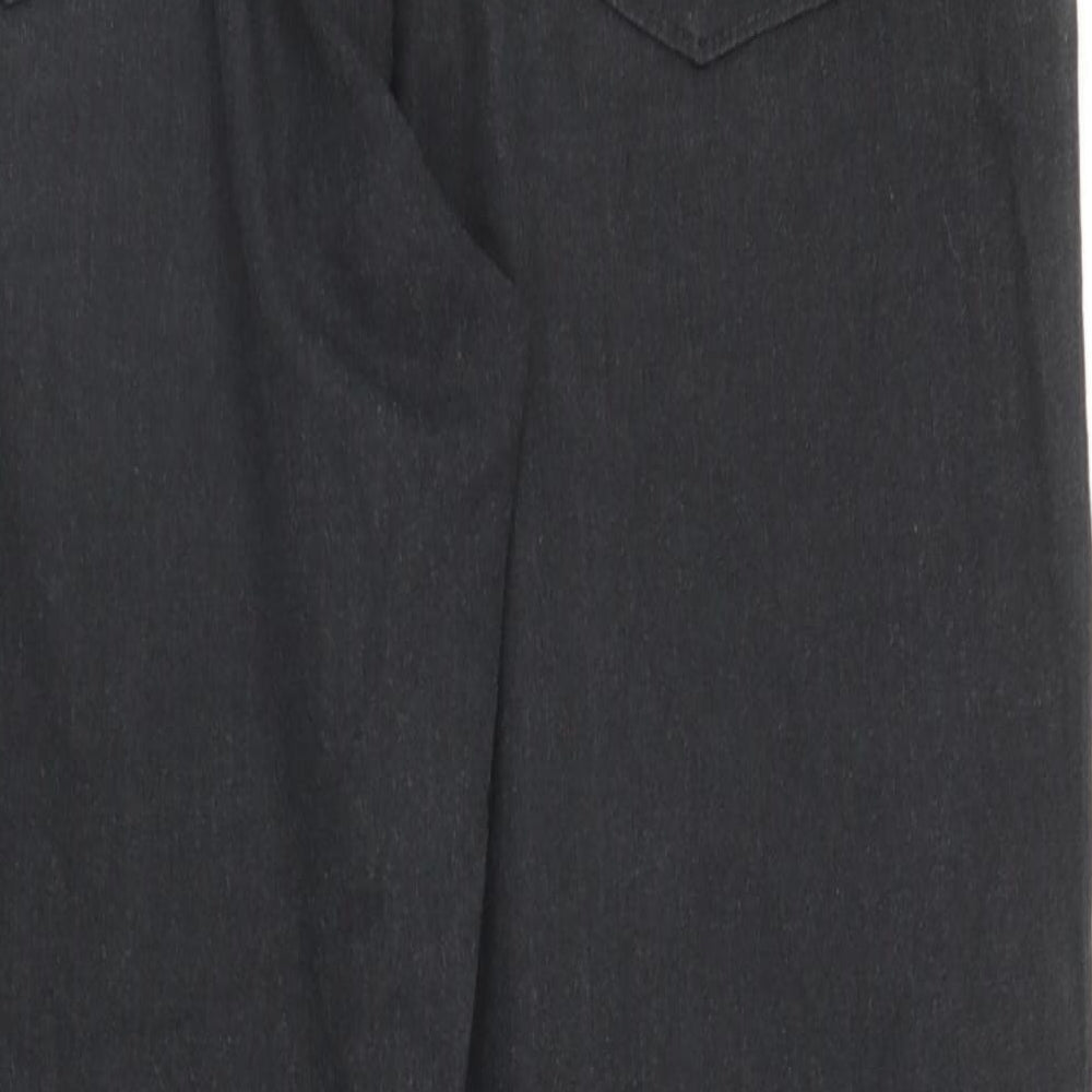 George Mens Grey Polyacrylate Fibre Chino Trousers Size 38 in L33 in Regular Zip