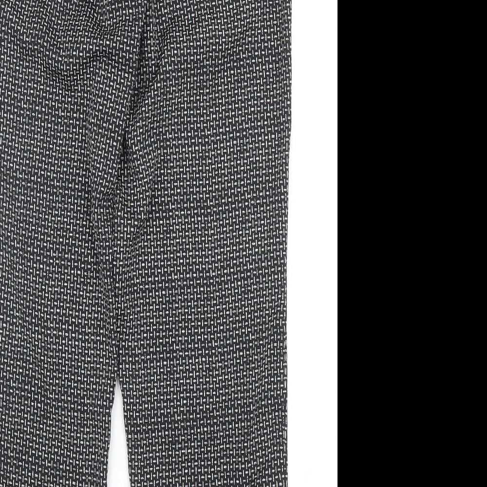 Womens UK Size 10 H&M Regular Fit Jogger Black Trousers