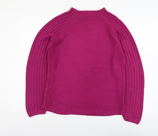 Womens UK Size M Nutshell Purple Pullover Jumper