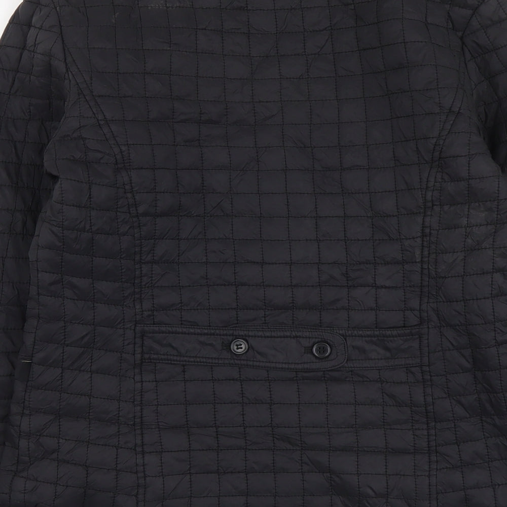 Incorporate Wear Womens Black Quilted Jacket Size S Zip
