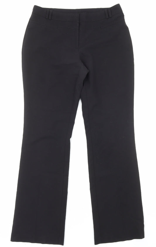 Womens UK Size 10 Dorothy Perkins Regular Fit Dress Pants Black Trousers