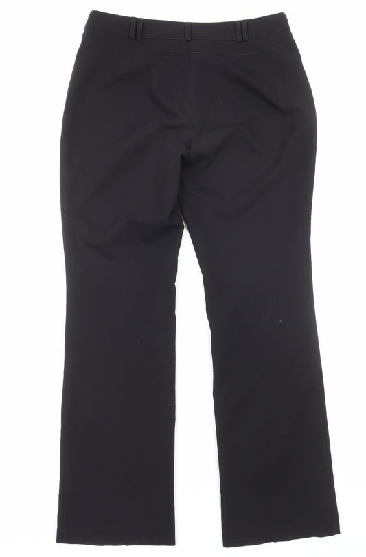 Womens UK Size 10 Dorothy Perkins Regular Fit Dress Pants Black Trousers