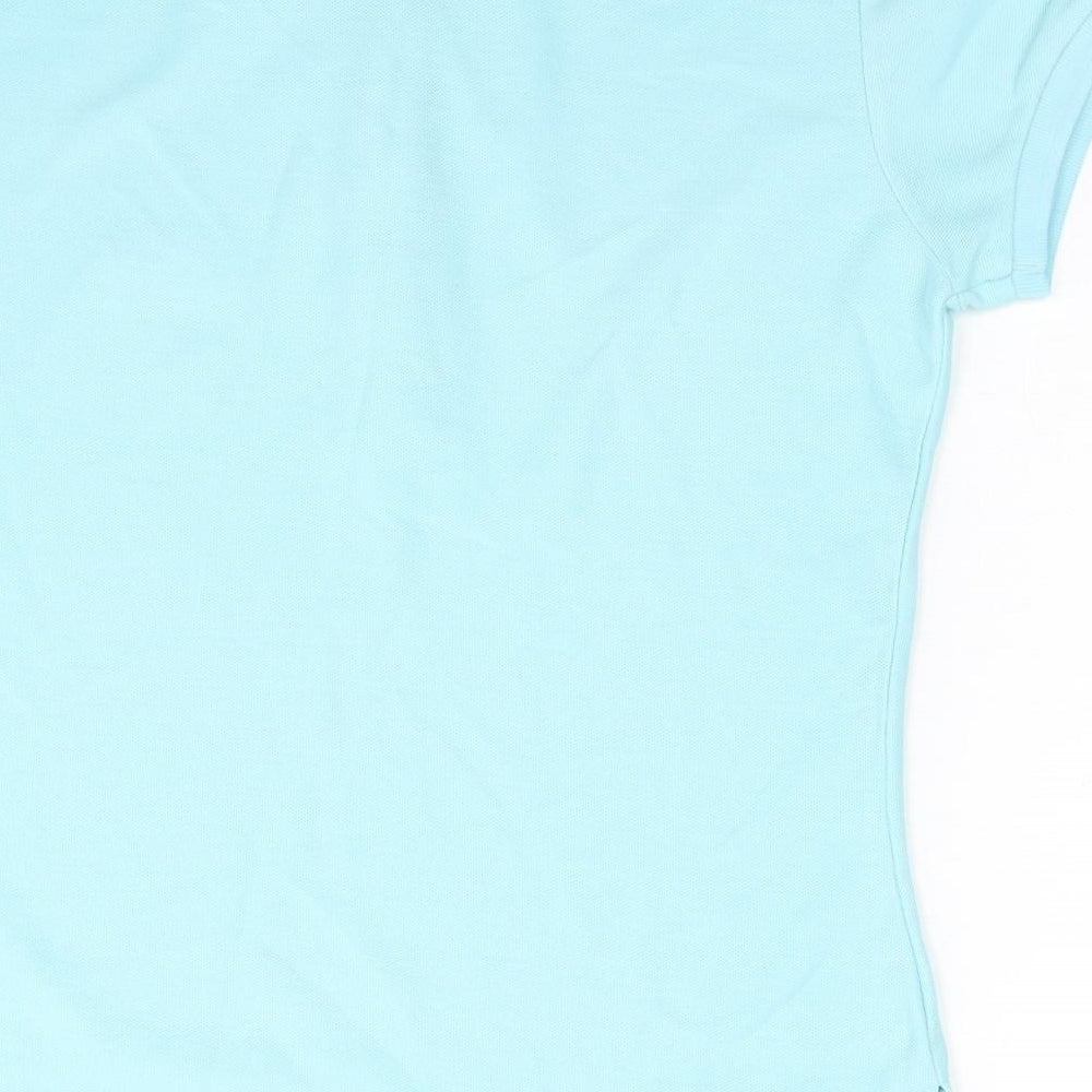 Lonsdale Womens Blue Cotton Basic T-Shirt Size 12 Collared