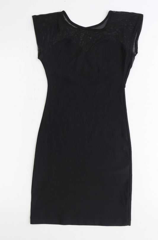 American Apparel Womens Black Polyester A-Line Size XS Round Neck Pullover - Size XS/S