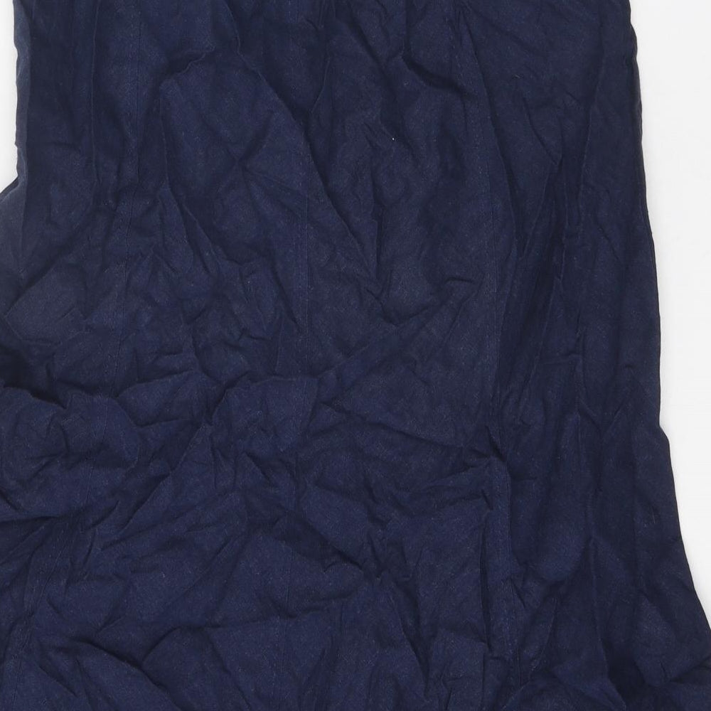 Isle Collection Womens Blue Polyester Flare Skirt Size 14