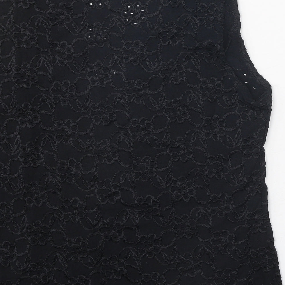 Womens UK Size XL Happit Black Basic Blouse