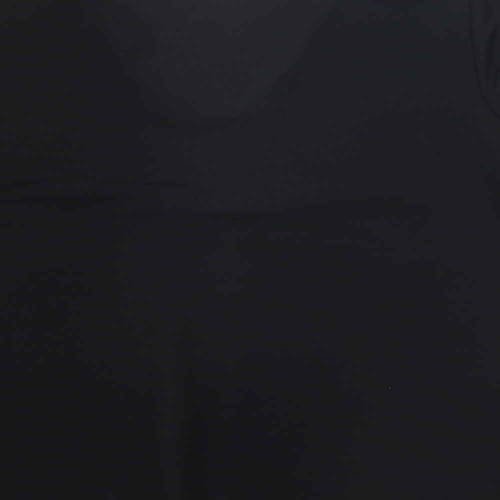 Berkertex Womens Black Polyester Basic Blouse Size 16 Scoop Neck