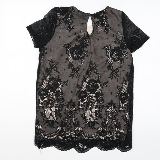 Womens UK Size 10 NEXT Black Basic T-Shirt