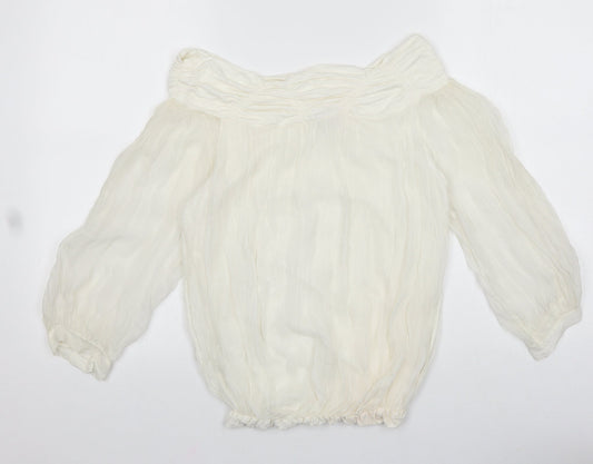 Womens UK Size S Phase Eight White Basic Blouse
