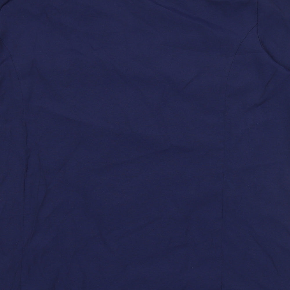 Womens UK Size 12 Preworn Blue Basic Button-Up