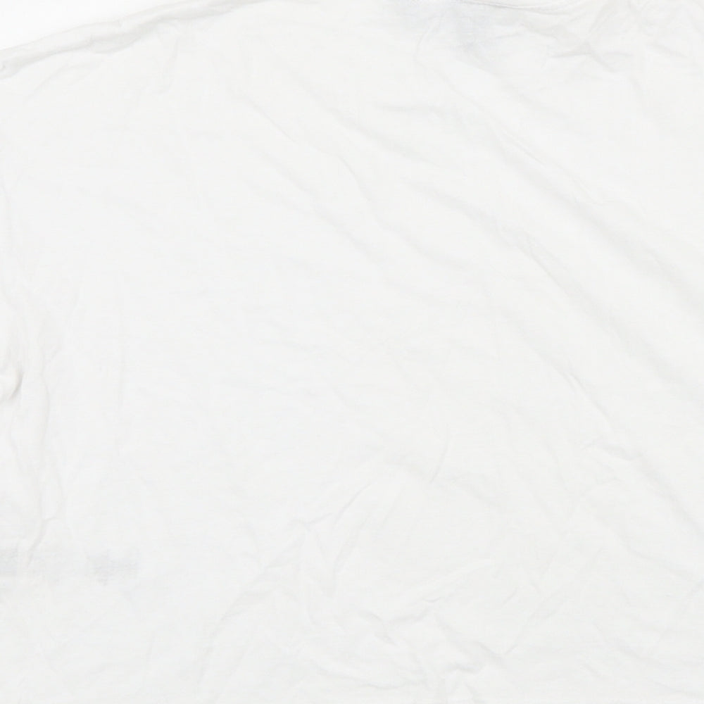 New Look Girls White Cotton Basic T-Shirt Size 9 Years Round Neck Pullover