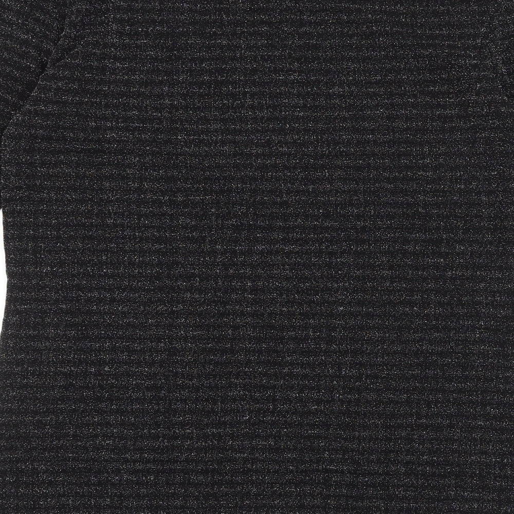 Womens UK Size M Fransa Black Basic T-Shirt
