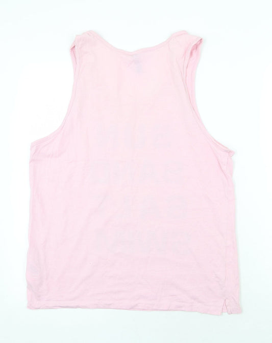 Womens UK Size S H&M Pink Basic Tank