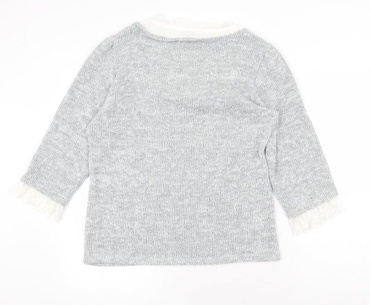 Womens UK Size L Per Una Grey Pullover Jumper