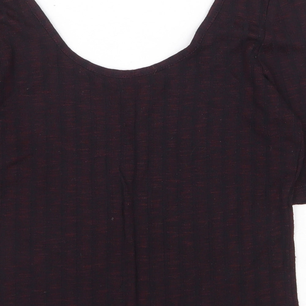 Womens UK Size 10 New Look Red Basic Blouse