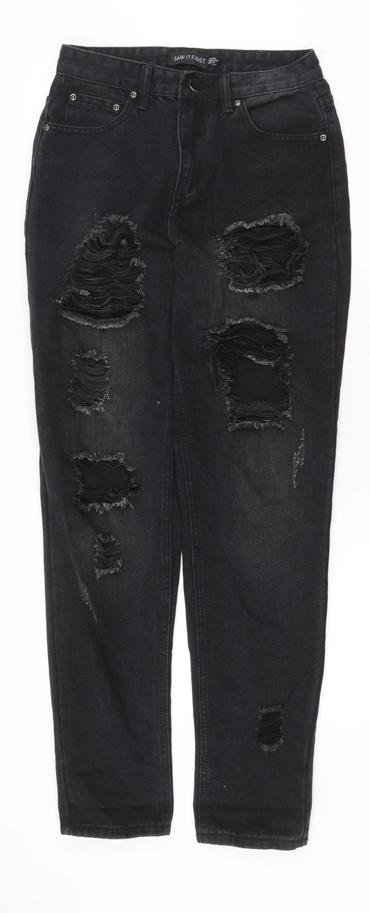 Womens UK Size 6 I SAW IT FIRST Regular Fit Skinny Black Jeans