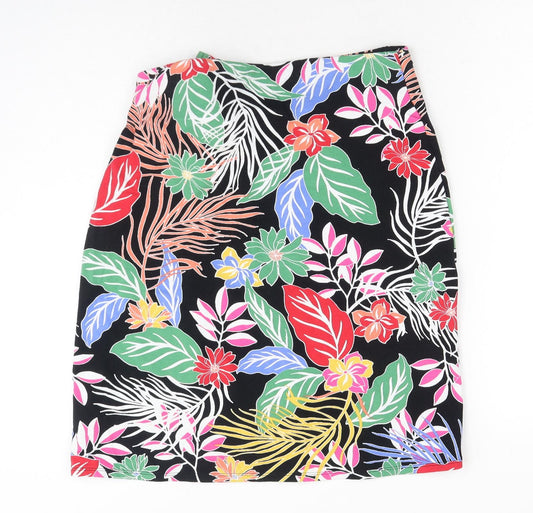 Cynthia Rowley Womens Multicoloured Floral Rayon Wrap Skirt Size M Tie