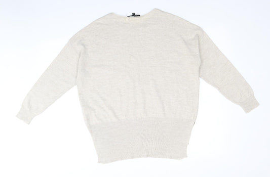 Womens UK Size S Peacocks Beige Pullover Jumper