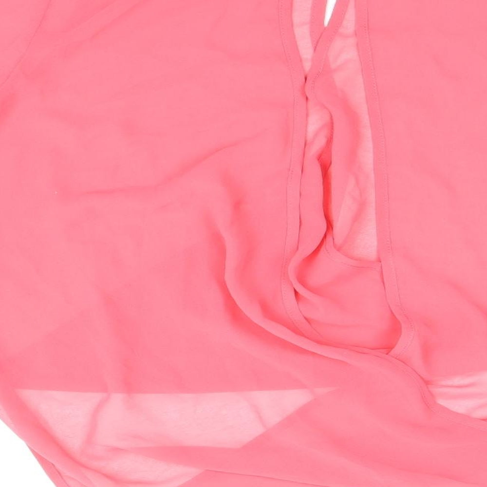 Womens UK Size 8 Topshop Pink Basic Blouse
