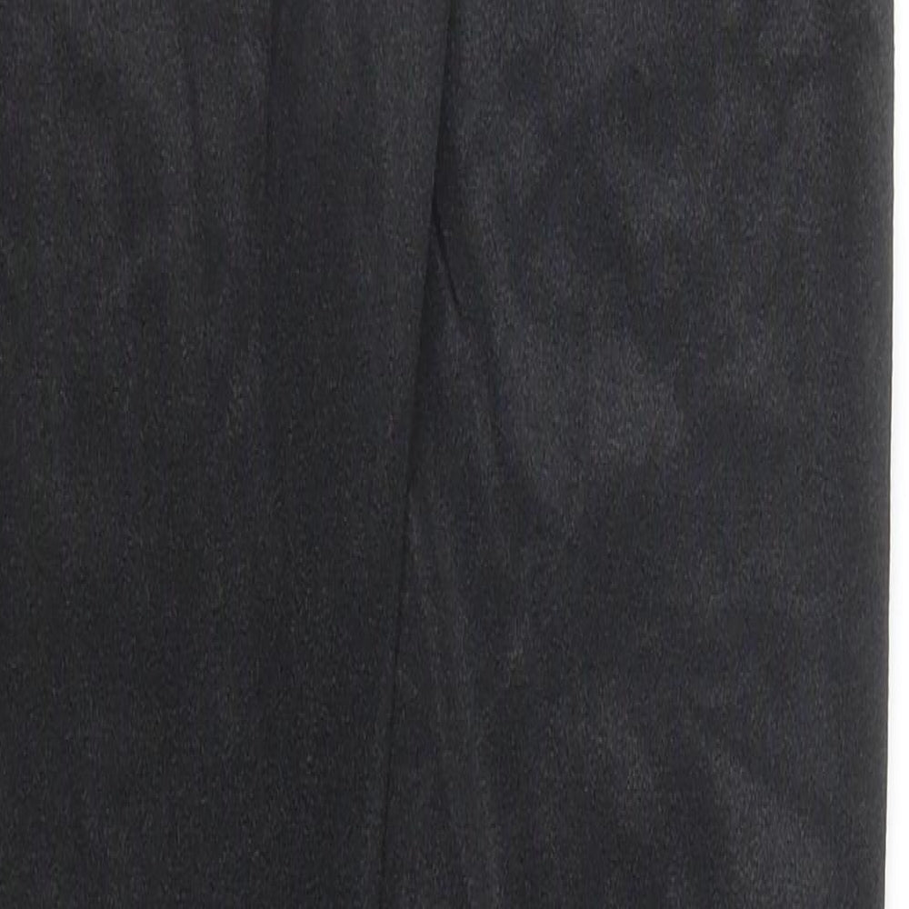 Womens UK Size 10 Preworn Regular Fit Black Trousers