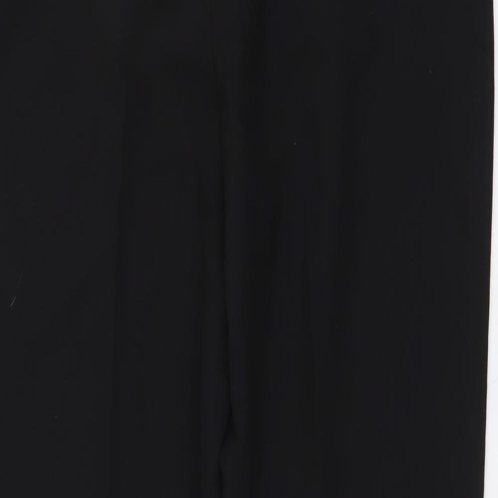 F&F Womens Black Polyester Trousers Size 10 L27 in Regular Button