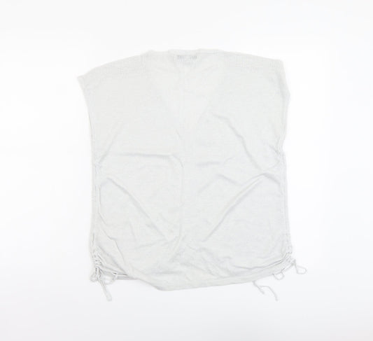 Womens UK Size 12 NEXT Silver Basic Tank
