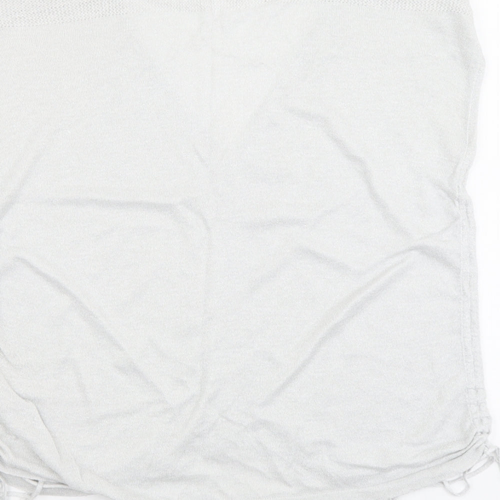 Womens UK Size 12 NEXT Silver Basic Tank