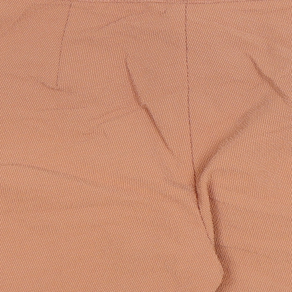 PRETTYLITTLETHING Womens Pink Polyester Sailor Shorts Size 6 Regular Zip