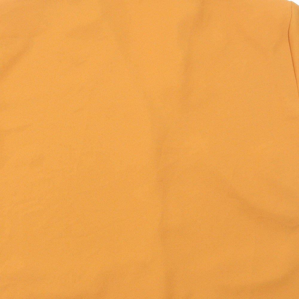 Classic Image Womens Brown Viscose Basic Button-Up Size 22 Collared