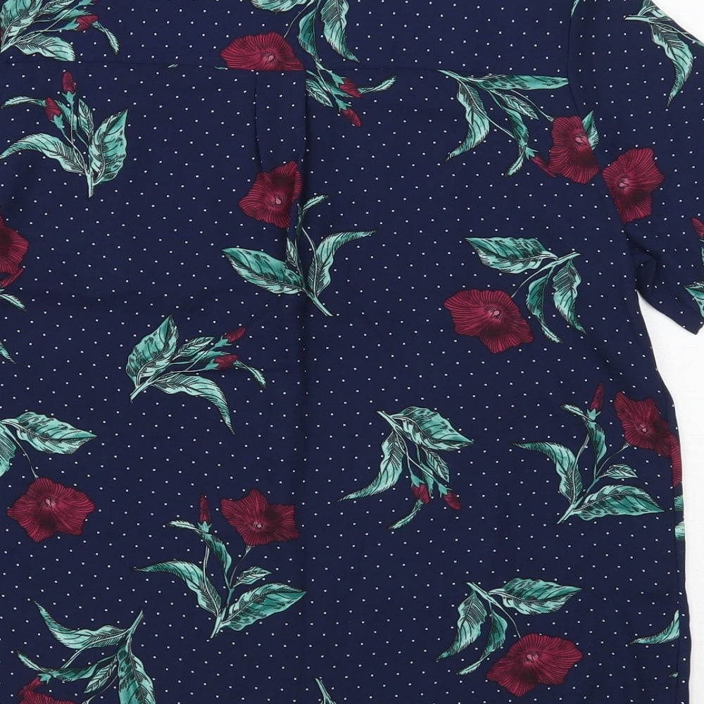Womens UK Size 10 Marks and Spencer Blue Basic Blouse