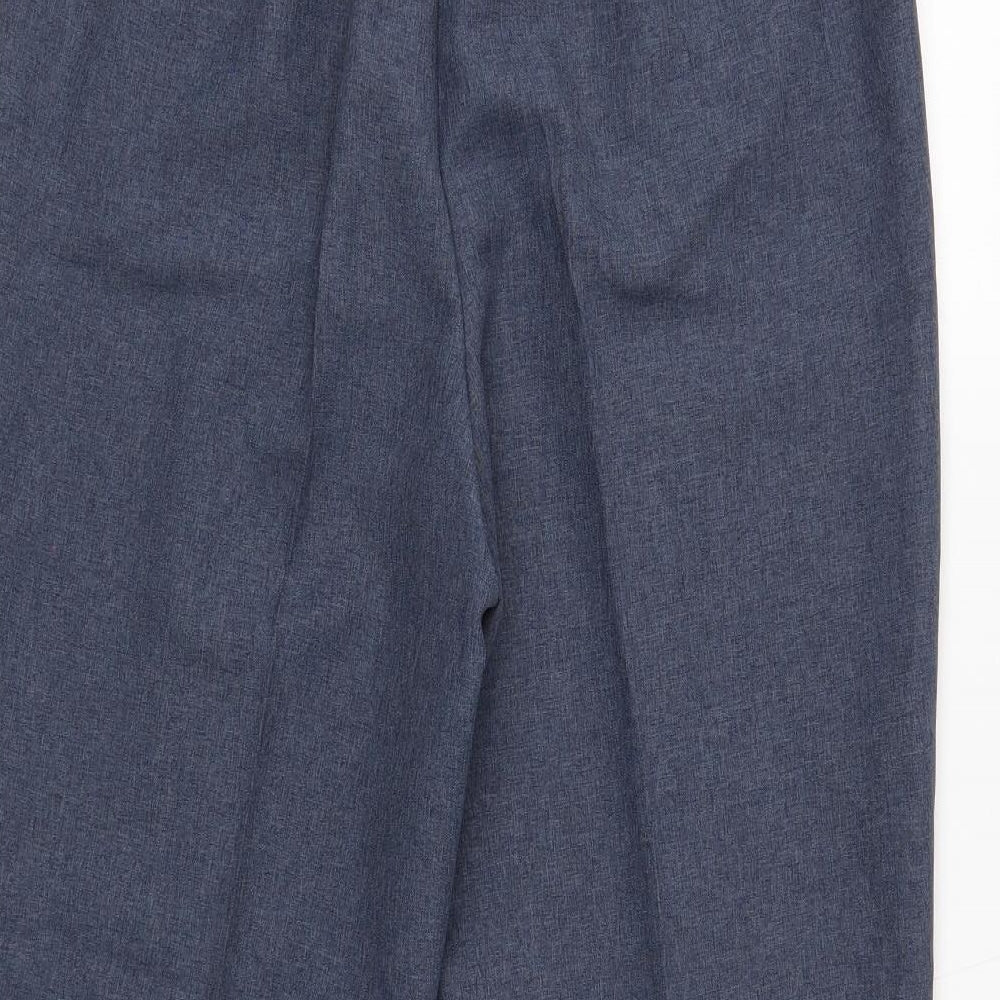 Bonmarché Womens Blue Polyester Trousers Size 12 Regular