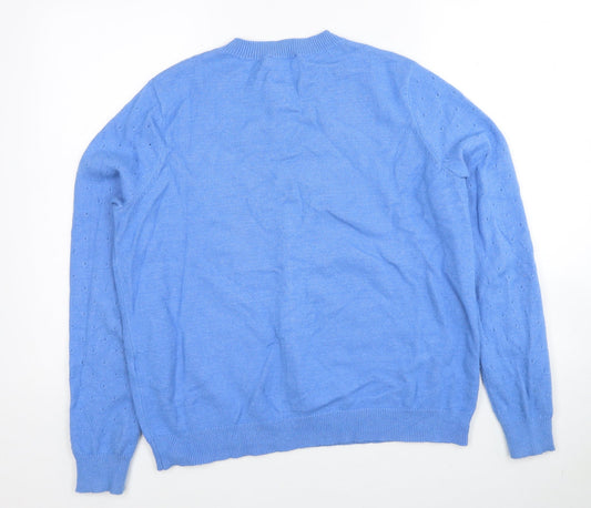 Womens UK Size 16 Warehouse Blue Pullover Jumper