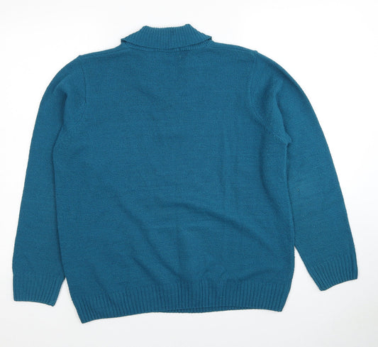 Womens UK Size 14 EWM Blue Pullover Jumper