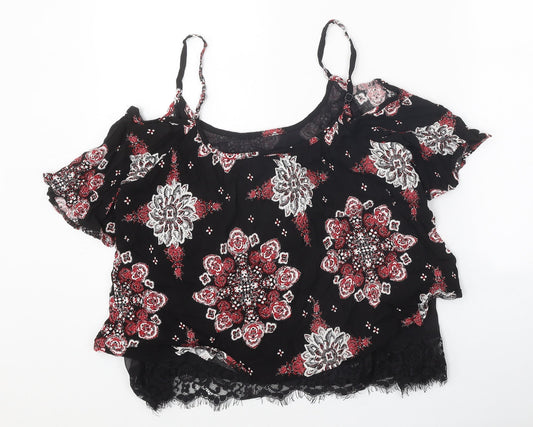 Womens UK Size 12 Select Black Basic Blouse