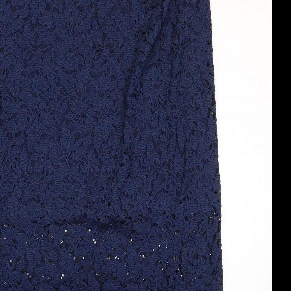 find. Womens Blue Geometric Polyamide Straight & Pencil Skirt Size 2XL