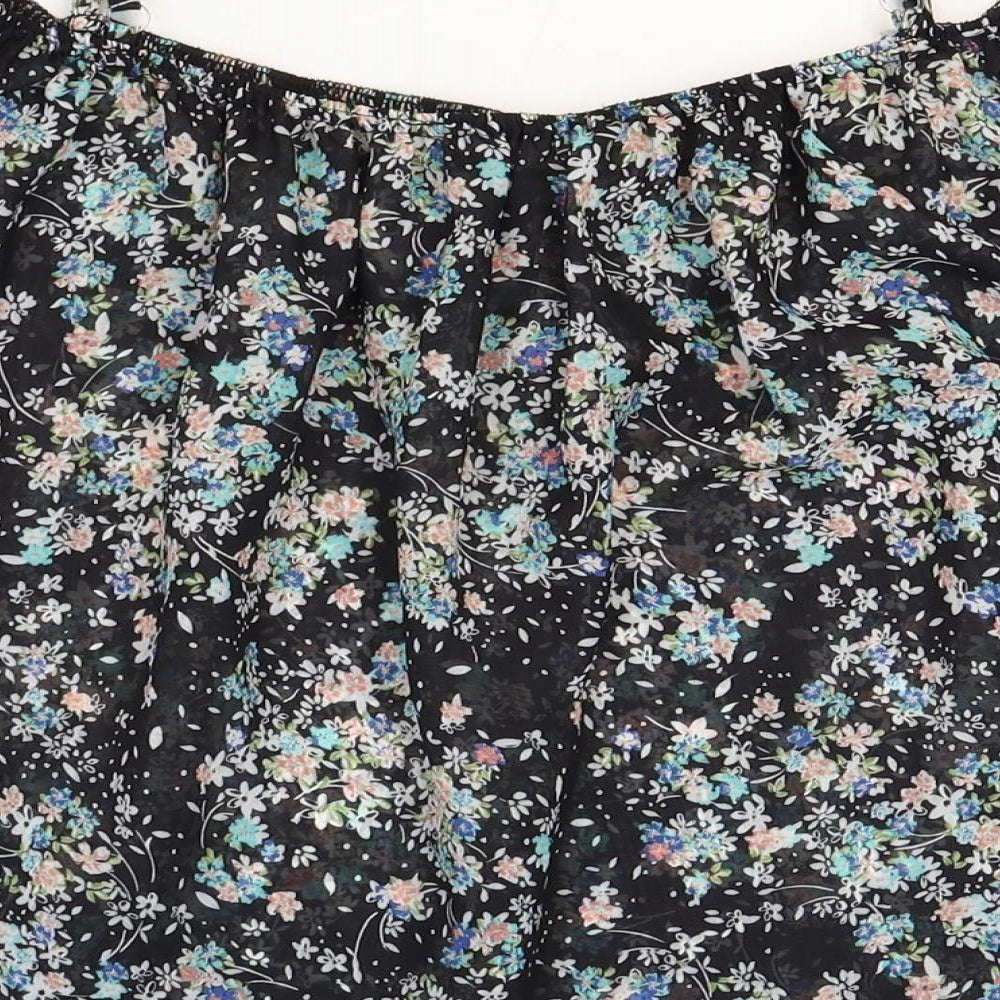 Womens UK Size 10 Atmosphere Black Cropped Blouse