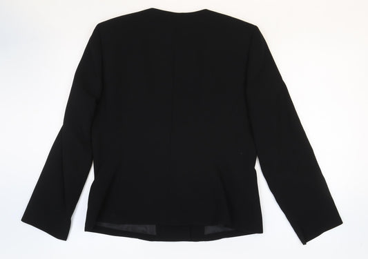 Kasper Womens Black Polyester Jacket Suit Jacket Size 10 - Sequin