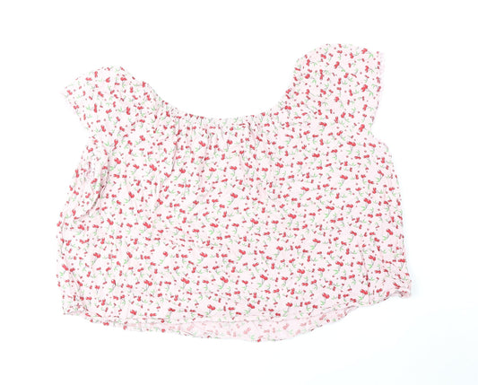 Atmosphere Womens Pink Floral Polyester Basic Blouse Size 20 Off the Shoulder