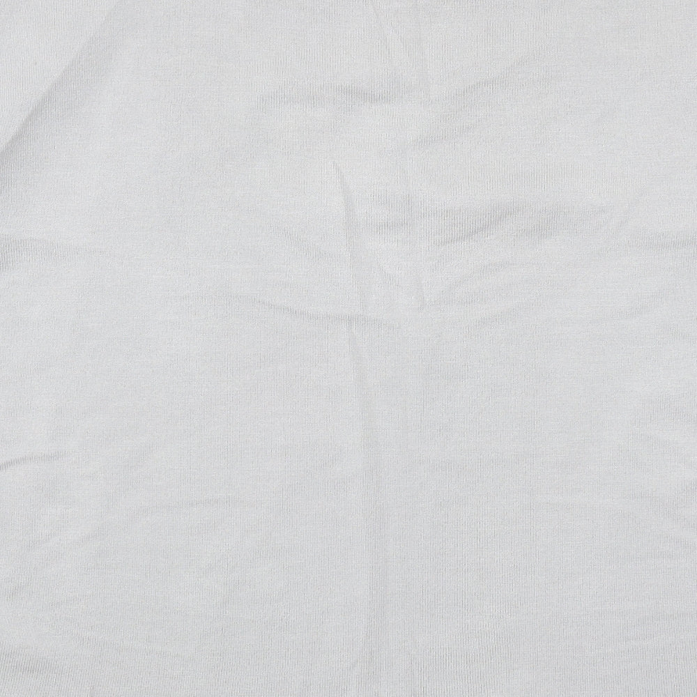 David Emanuel Womens Grey Round Neck Floral Polyester Pullover Jumper Size S