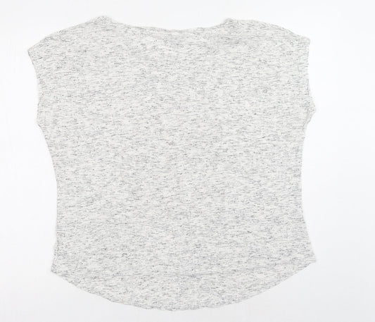 Nutmeg Womens Grey Viscose Basic T-Shirt Size 18 Round Neck - Gym & Tonic