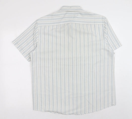 Mens UK Size L BHS Multicoloured Button-Up Short Sleeve Casual Shirt