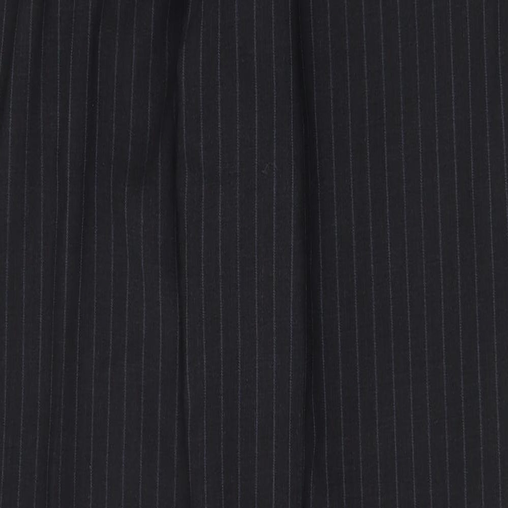 Marks and Spencer Mens Grey Striped Viscose Dress Pants Trousers Size 32 in Regular Zip