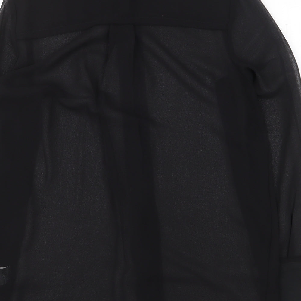 Womens UK Size 12 NEXT Black Basic Button-Up