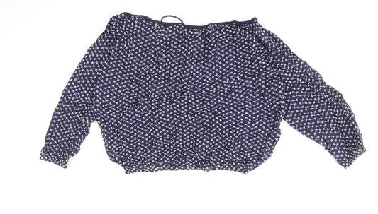 Womens UK Size 8 Warehouse Blue Basic Blouse