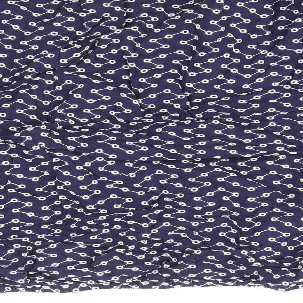 Womens UK Size 8 Warehouse Blue Basic Blouse