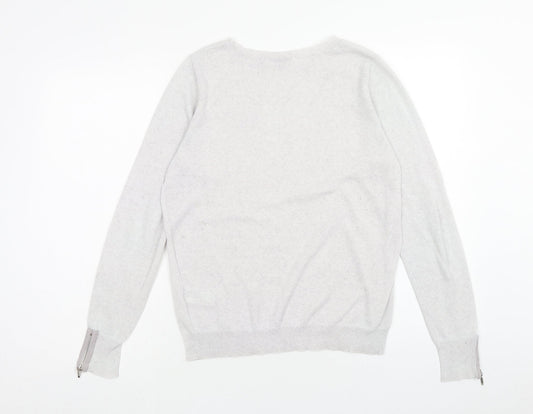 Womens UK Size 14 Warehouse Grey Pullover Jumper