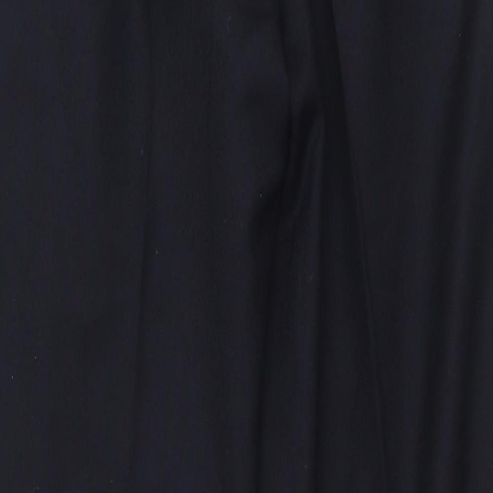 Smith Signature Mens Blue Polyester Dress Pants Trousers Size 30 in Regular Zip